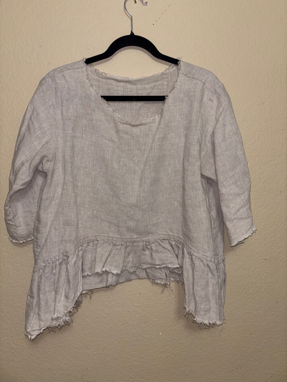 Len Ok distressed linen top